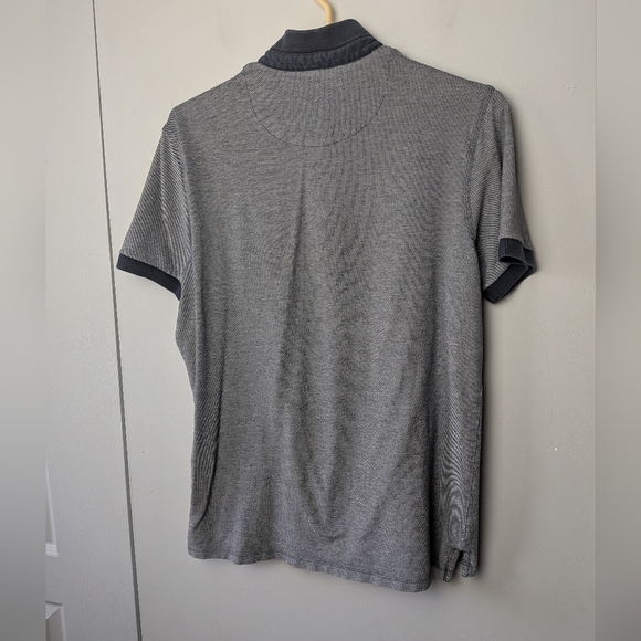 CELIO Polo Men Shirt Size Large (Run Smaller) Navy Blue And White Colors - Picture 6 of 8